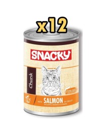 Snacky Chunk Steril Somonlu Kısırlaştırılmış Kedi Konservesi 400 gr x 12 Adet