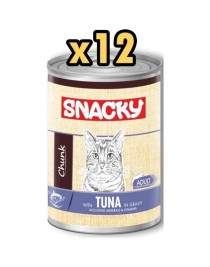 Snacky Chunk Ton Balıklı Yetişkin Kedi Konservesi 400 gr x 12 Adet