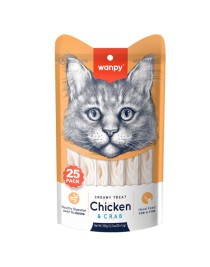 Wanpy Tavuklu&Yengeçli 25*14 gr Krema Kedi Ödülü 