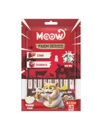 MOOW Ciğerli&kızılcıklı Keçi Sütlü 12GR x 6'lı Kedi Krema Ödülü