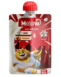 Moow Taze Kuzulu&Balkabaklı Keçi Sütlü Kedi Et Ezmesi 90gr
