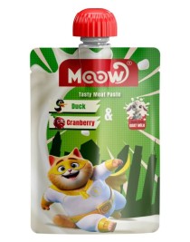 Moow Taze Ördekli&Kızılcıklı Keçi Sütlü Kedi Et Ezmesi 90gr