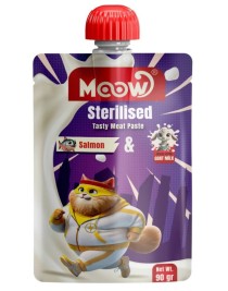 Moow Taze Somonlu&Keçi Sütlü Sterilised Kedi Et Ezmesi 90gr