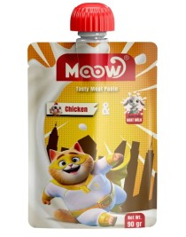 Moow Taze Tavuklu&Keçi Sütlü Kedi Et Ezmesi 90gr