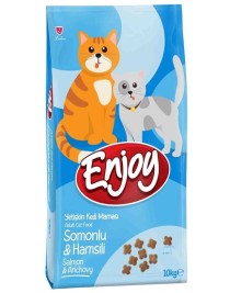 Enjoy Somonlu ve Hamsili Yetişkin Kedi Maması 10kg
