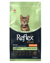 Reflex Plus Kısırlaştırılmış 38/18 Tavuklu Yavru Kedi Maması 1,5 kg