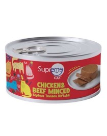 Supreme Tavuk Etli ve Biftekli Kıyılmış Kedi Yaş Maması 85 Gr