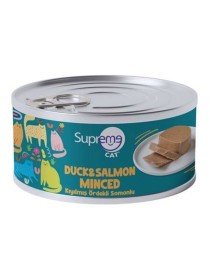 Supreme Ördek ve Somonlu Kıyılmış Kedi Yaş Maması 85 Gr