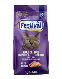 FESTİVAL Yetişkin Kedi Maması Tavuklu Renkli - Adult Cat Food Gourmet With Chiken Multicolor-15kg