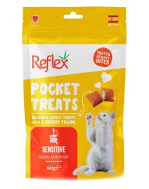 Reflex Pocket Treats Sensitive Yetişkin Kedi Ödül Maması 60gr