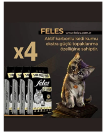 Feles Tozsuz 10 lt 4'lü Kedi Kumu