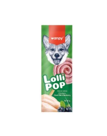 Wanpy Köpekler İçin Dondurularak Kurutulmuş Lolipop - Yaban Mersinli - 6 g