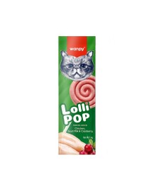Wanpy Kediler İçin Dondurularak Kurutulmuş Lolipop - Kızılcık - 1.4 g