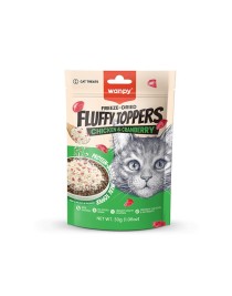 Wanpy Dondurularak Kurutulmuş Fluffy Toppers - Tavuk & Kızılcık - 30g