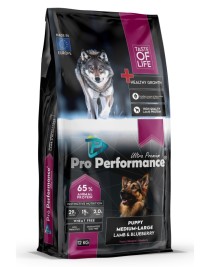 PRO PERFORMANCE MEDİUM-LARGE PUPPY KUZULU YABAN MERSİNLİ KÖPEK MAMASI 12 KG
