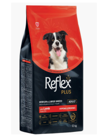 Reflex Plus Kuzu Etli 12 kg Orta Ve Büyük Irk Yetişkin Köpek Maması