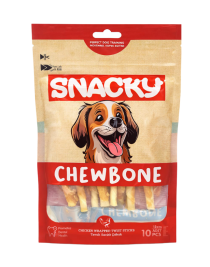 Snacky 10'lu Tavuk Sargılı Çubuk Kemik Köpek Ödülü 100 g