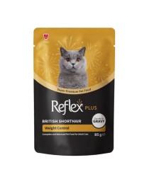 Reflex Plus British Shorthair Yetişkin Kedi Pouch Mama 85 Gr