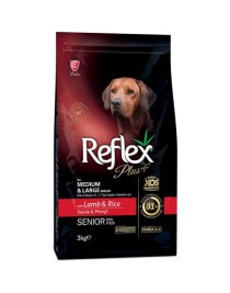 Reflex Plus Senior Orta ve Büyük Irk Kuzu Yaşlı Köpek Maması 3 Kg