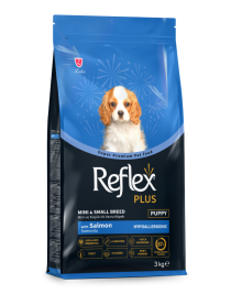REFLEX PLUS SOMONLU MİNİ VE KÜÇÜK IRK YAVRU KÖPEK MAMASI 3 KG