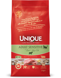 Unique Sensitive Kuzu Etli Yetişkin Kedi Maması 2 kg