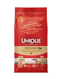Unique Tavuk Etli ve Pirinçli Kısırlaştırılmış Kedi Maması (1,5 kg)