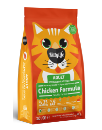 Kittylife Tavuklu Super Premium Kısırlaştırılmış Kedi Maması 10 Kg