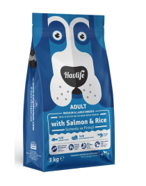 Havlife Orta Ve Büyük Irk Somonlu Süper Premium Yetişkin Köpek Maması 3 Kg