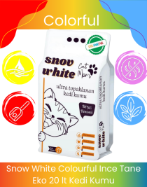 Snow White Colourful Ince Tane Eko 20 lt Kedi Kumu
