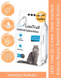Less Trail 20 Lt İnce Tane Vanilya Kokulu Beyaz Kedi Kumu