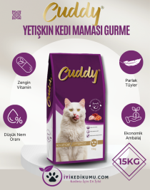 Cuddy Yetişkin Kedi Maması Gurme 15 KG