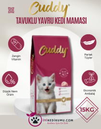 Cuddy Tavuklu Yavru Kedi Maması 15 KG