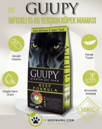 Guupy Dog Biftekli 15 kg Yetişkin Köpek Maması