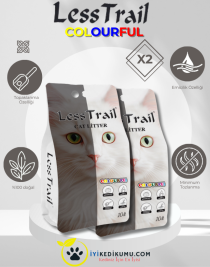 Less Trail Colourful 10 Lt X2 Adet Bentonit Kedi Kumu