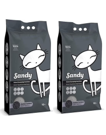 Sandy Aktif Karbonlu Extra Topaklanan Kedi Kumu 2 x 10 Kg