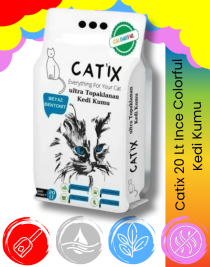 CATİX Colourful Ince Tane Eko 20 lt Kedi Kumu