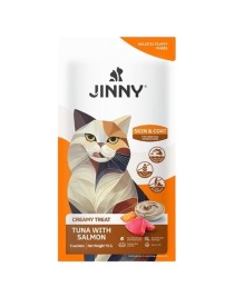Jinny Creamy Ton Balıklı ve Somonlu Kedi Sıvı Ödül Maması 5x15 gr