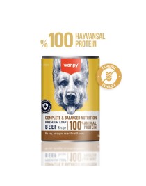 Wanpy Tahılsız Köpek %100 Gerçek Et 375 gr Biftekli Konserve 12 Adet