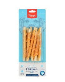 Wanpy Deri Üzerine Tavuk Sarılı 85 gr CD-10H Köpek Ödülü