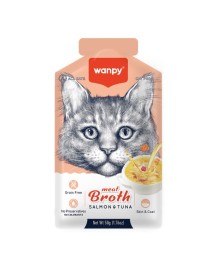 Wanpy Kediler için Somon & Ton Balığı Eti Çorbası 50gx