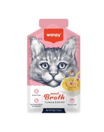  Wanpy Kediler için Karidesli Ton Balığı Eti Çorbası 50g