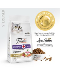 Felicia 2 Kg Kolajenli Somonlu Az Tahıllı Kısırlaştırılmış Kedi Maması HypoAllergenic Kedi Maması