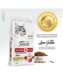Felicia 12 Kg Kolajenli Kuzulu Az Tahıllı Yetişkin Kedi Maması HypoAllergenic Kedi Maması