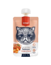 Wanpy Taze Somonlu&Tavuklu 10'lu Kedi Et Ezmesi 90 gr