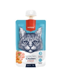Wanpy Taze Tavuklu&Havuçlu 10'lu Kedi Et Ezmesi 90 gr