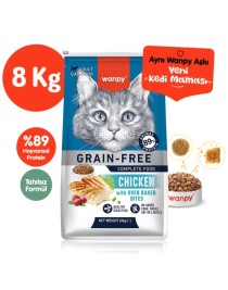 Wanpy Tahılsız Tavuklu Yetişkin Kedi Maması 8 kg