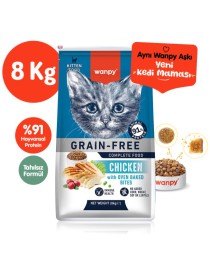 Wanpy Tahılsız Tavuklu Yavru Kedi Maması 8 kg
