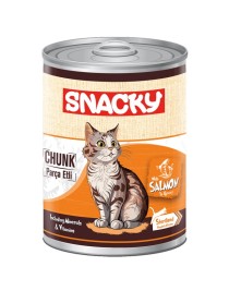 Snacky 400 gr Chunk Konserve Somon.Sterilised Kedi