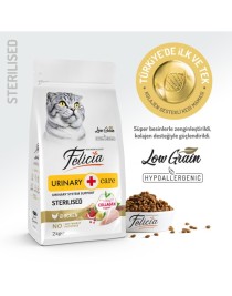 Felicia 2 Kg Kolajenli Tavuklu Az Tahıllı Kısırlaştırılmış Kedi Maması HypoAllergenic Kedi Maması