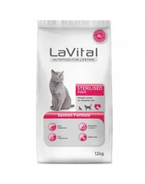 LaVital Somonlu Kısırlaştılmış (Sterilised) Yetişkin Kedi Maması 12kg